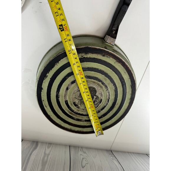 Club Aluminum Frying Pan with Lid 10 Inch Finish Avocado Green WORN - Picture 8 of 11